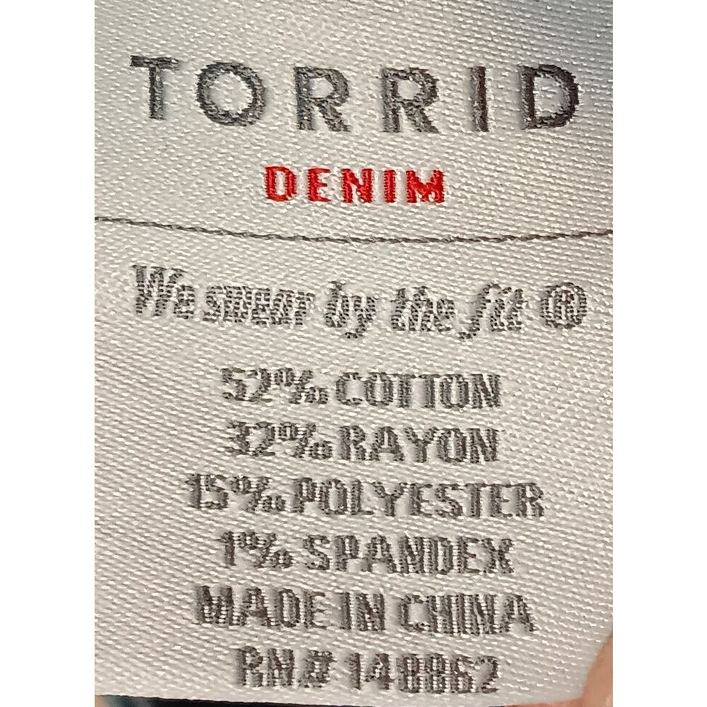 Torrid NEW Denim Jeggings 24T Raw Hem Inseam 28" Rise 12" - Picture 9 of 9